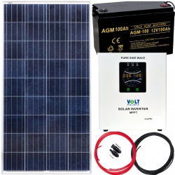 ZESTAW SOLARNY INWERTER 1500S PANEL180W 12V Aku 100Ah